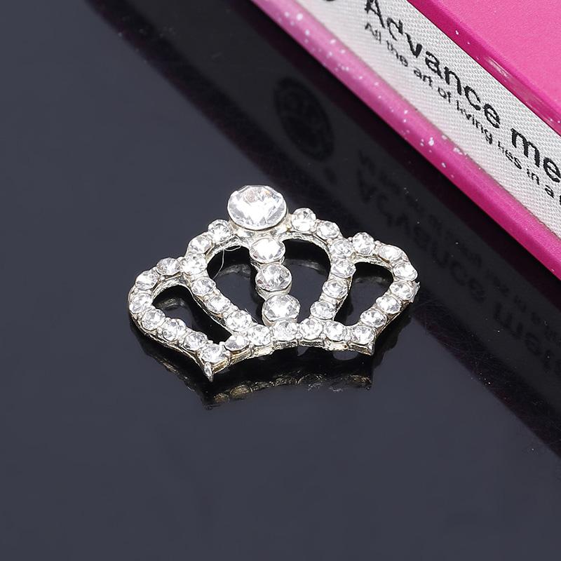 Engood 100Pcs Rhinestone Crown Button DIY Handmade Clothing Decorative Sewing Trim Embellishments Craft Jewelry Accessories