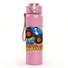1PC Colorful Race Car Cartoon Badge Print 750ml Color Plastic Sports Water Bottle Leakproof Flip Straw Lid Suitable for Sports Office Home Use