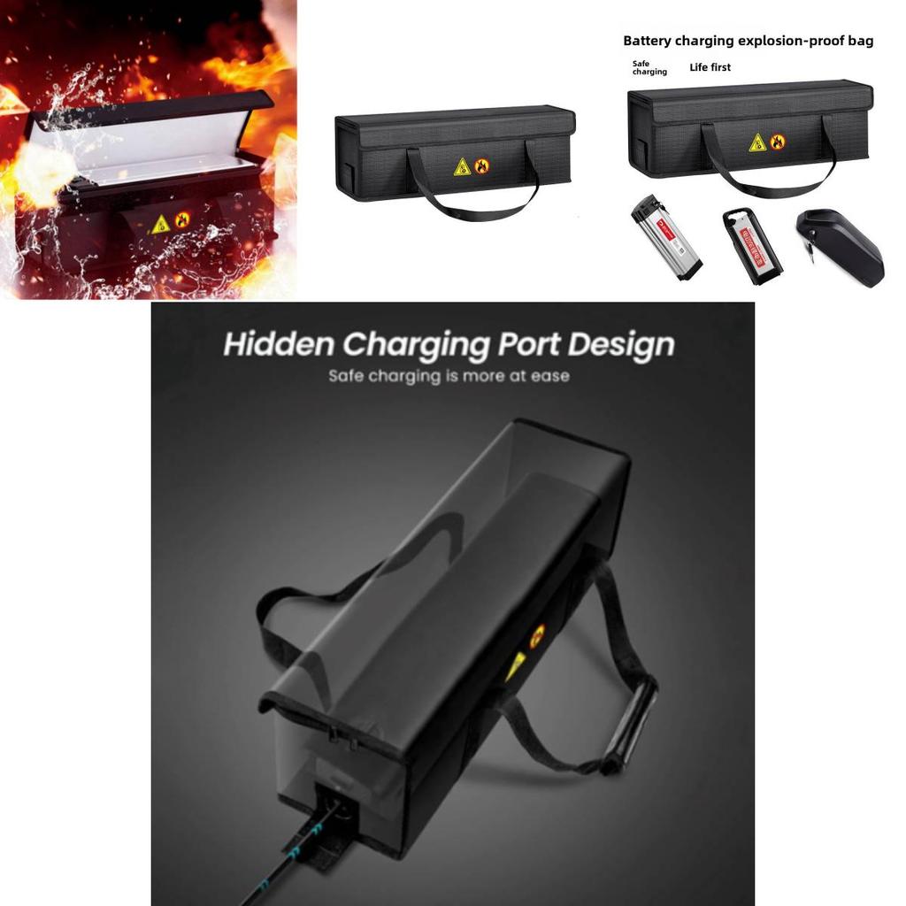 Lithium Battery Storage Pouch Waterproof Fireproof Explosionproof For Ebike Riders