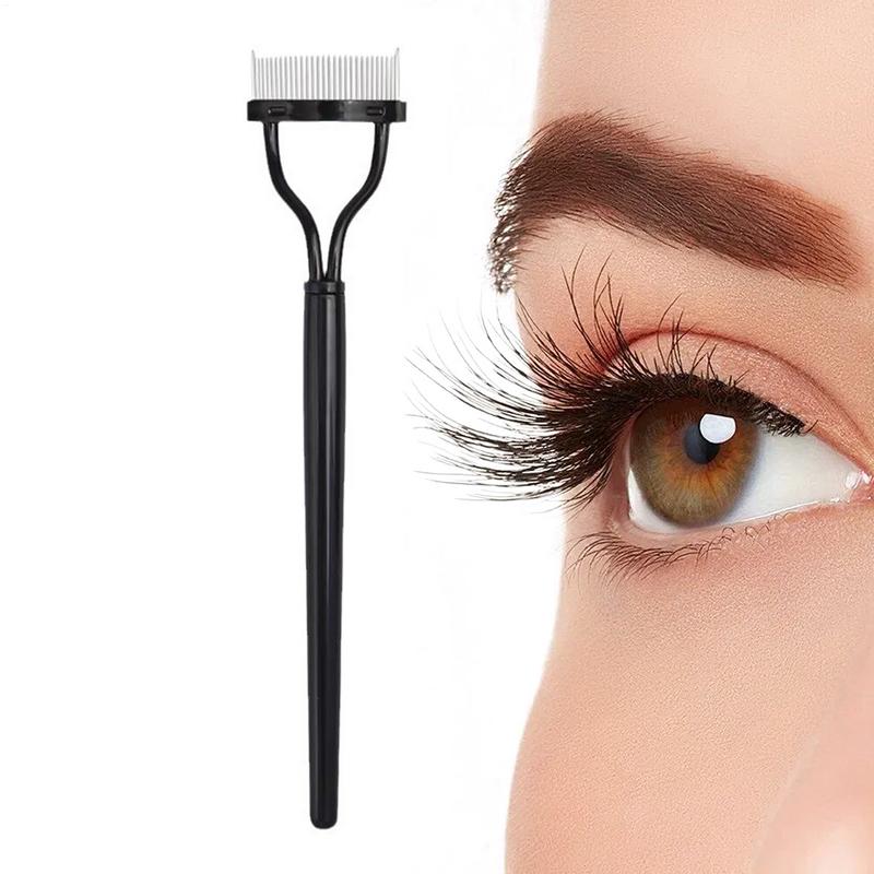 New Eyelash Separator Metal Teeth Straight Eyelash Curler Beauty Makeup Stainless Eyelash Brush Comb Mascara Curl Makeup Tool