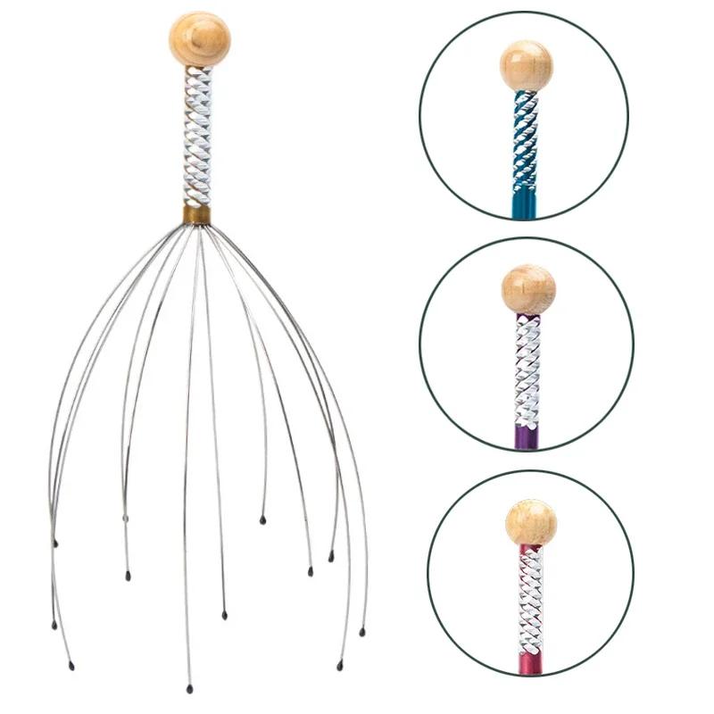 Octopus Head Scratching Massager Scalp Meridian Dredging Massage Claw Compact Scratching Head Portable Decompression Tool