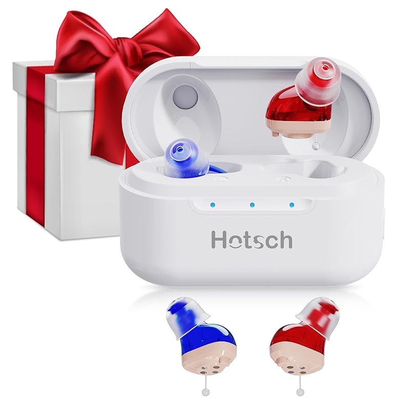 Hotsch Hearing Aids for Seniors, Hearing Amplifier for the Hearing Loss, Hearing Aids for Adults Rechargeable with Noise Cancelling, Hearing белый