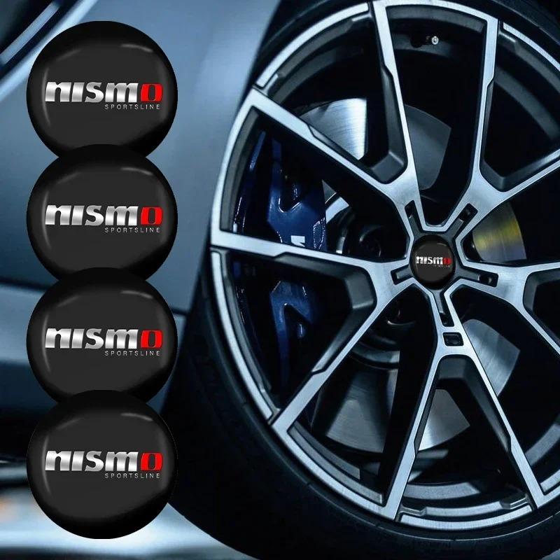 4Pcs 56MM Car Wheel Center Hub Caps Emblem Sticker Decal for Nissan Nismo Almera Tiida Sunny QASHQAI Skyline Juke X-TRAI MARCH LIVINA