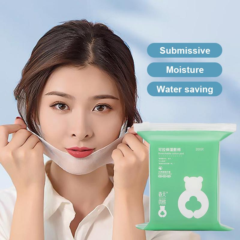 Makeup Wet Cotton Pads For Face Stretchable Bandage Tear Mask Paper Towel Hydrotherapy Hydration Cotton Sheet