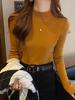 2025 Women's Solid Color Knitwear: Half-High Neck Long Sleeve Dopamine Sweater Coat
