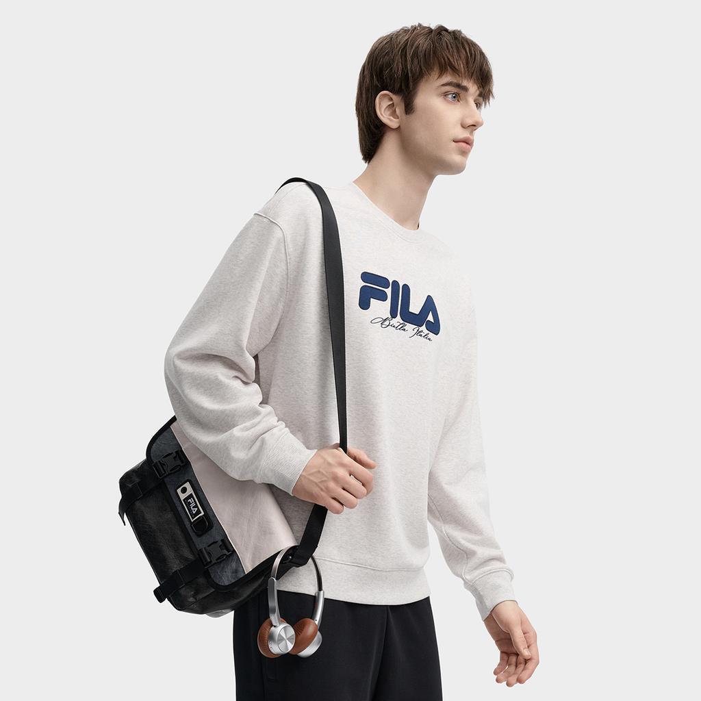 New FILA Sweatshirt Men's Moonlit Heather Gray F11U439204FMG