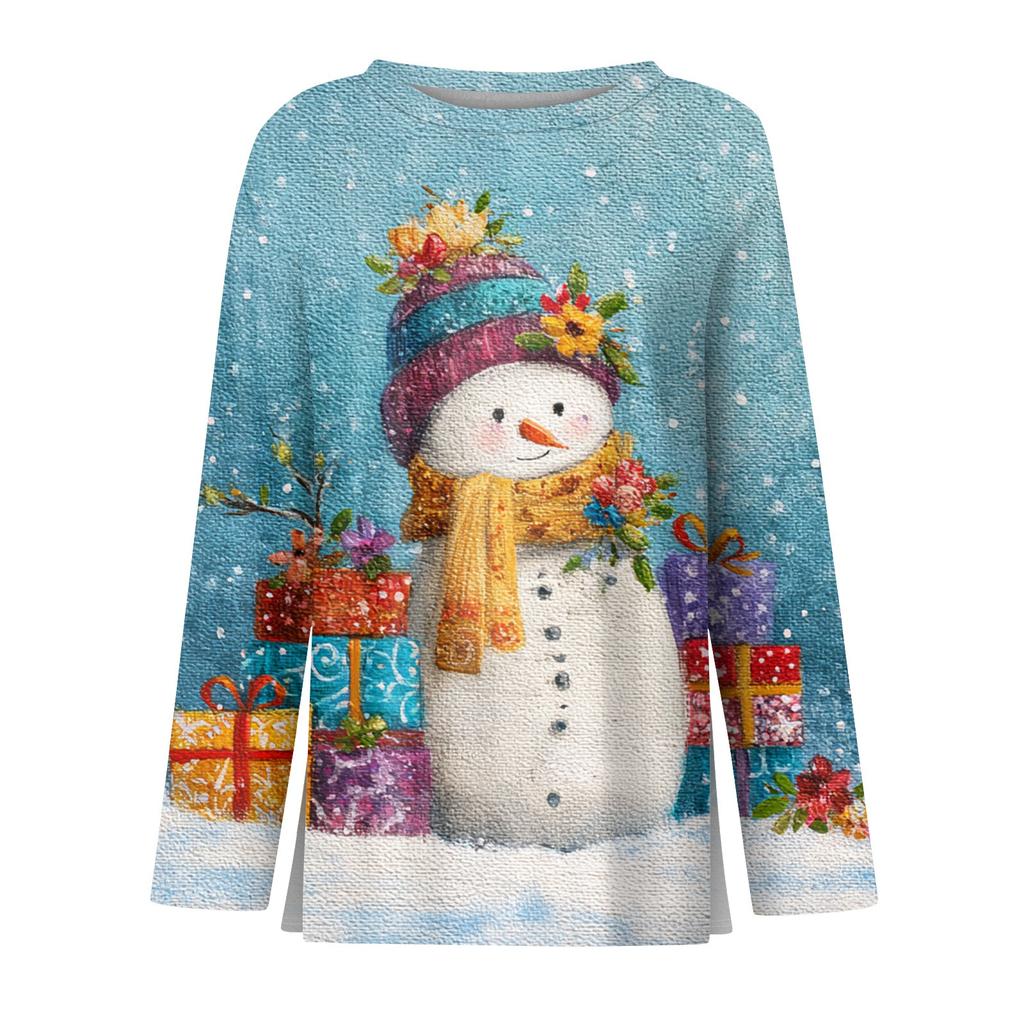 Womens's Fashion Casual Halloween Print V-neck Mid Length Pocket 3/4 Sleeve Top