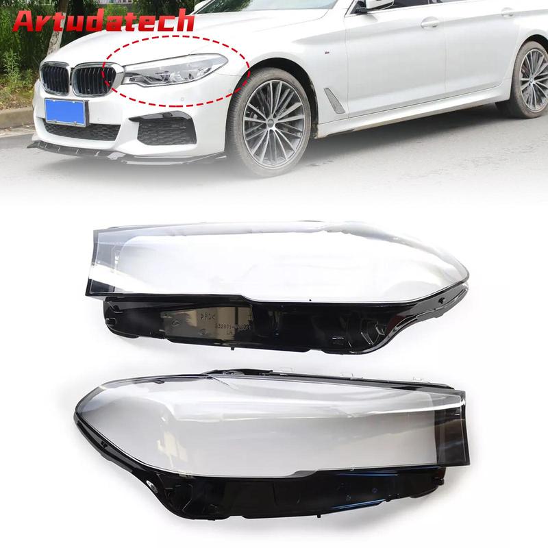 Artudatech 2PCS Headlight Headlamp Lens Cover Shell For BMW 5 SERIES G30 G38 -