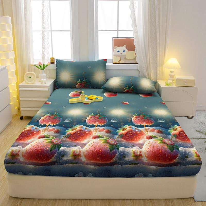 

1 простая современная матовая простыня с принтом в виде цветка, покрывало для кровати с принтом в спальню, постельное белье (Исключая наволочки) 71x132cm