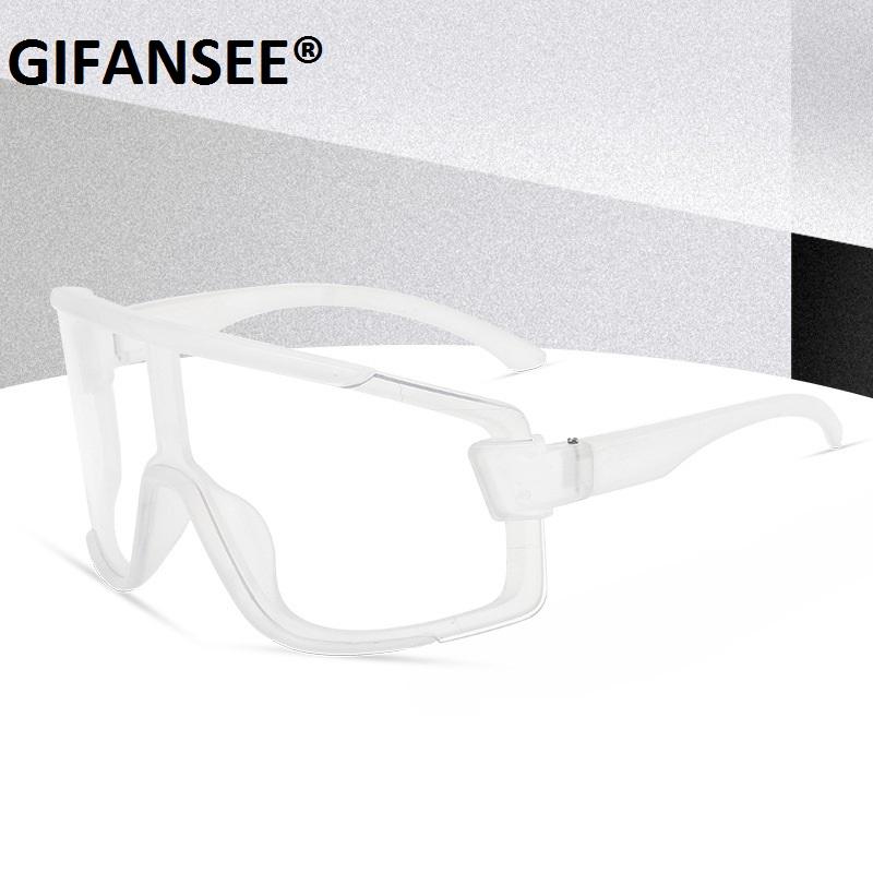 Visiera protettiva, maschera, occhiali da sole, occhiali oversize antivento, occhiali sportivi monopezzo con montatura grande, protezione UV400