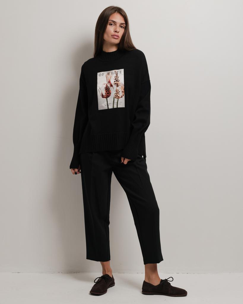 Women's Sweater Of White 10005 42 Black