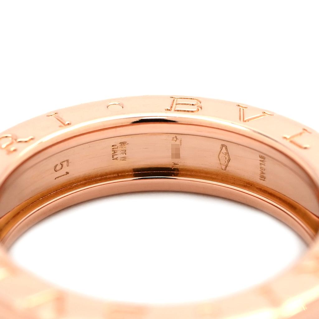 Bvlgari Be Zero One B-zero1 B-zero1 Ring XSRing Ring 18K Pink Gold #11(JP Size) Array