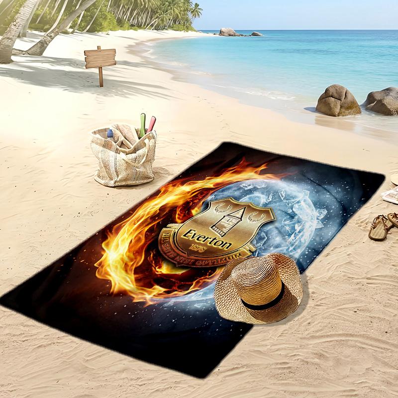 Everton Football Print Beach Towel, Large Soft Quick Dry Towel for Beach Camping Swimming