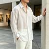 Street Style Handsome Blouse Loose Long Sleeve Shirt Ultra Thin Cool Breathable Unisex Luxury Casual Top Teen Student Shirts