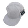Wireless Music Cap Binaural Stereo Sound Rechargeable Speaker Bluetooth Hat for Exercise Gray White