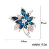 Luxury Rhinestone Crystal Flower Brooches for Women Pearl Plant Pins Necklace Event Party Gifts Decoration Clothes Accessories