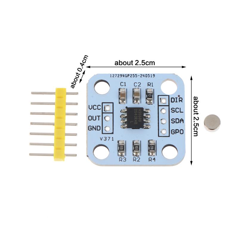 As5600 Magnetic Encoder 12Bit High Precision Angle Measurement Sensor Module Magnetic Induction