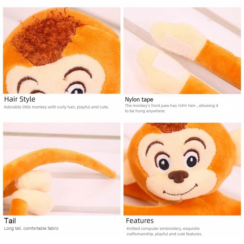 Kawaii Premium Plush Long Arm Ape Monkey Cartoon Animal Size 70cm Monkey Plush Toy Soft Hanging Stuffed Doll Kids Toy