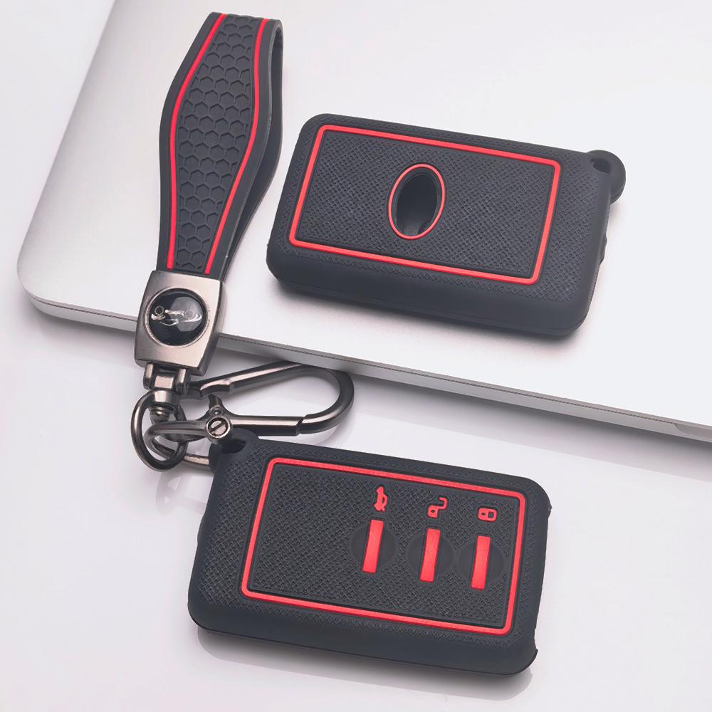 Silicone Key Cover for Subaru Forester Outback Crosstrek Impreza Ascent WRX BRZ Legacy XV with Keychain Anti Scratch Shockproof Car Remote Key Sleeve