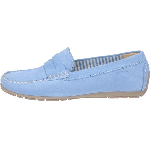 

Женские слипоны Sioux Mokassin carmona-700 синие чёрные rauleder 37