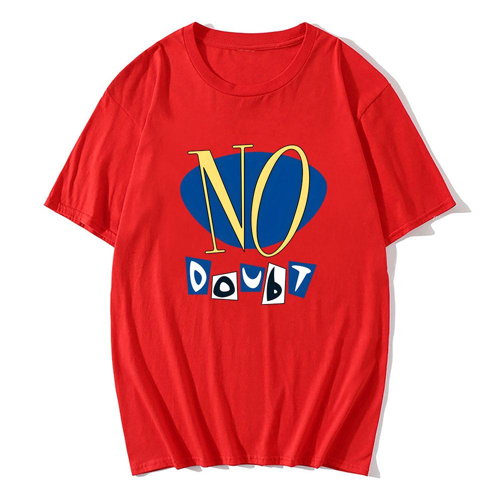 

No Doubt Vinyl Release Red T-Shirt Streetwear Unisex Cotton Fashion Loose Casual Tshirt O-neck Men Women Tees Graphic Print Tops XXL красный