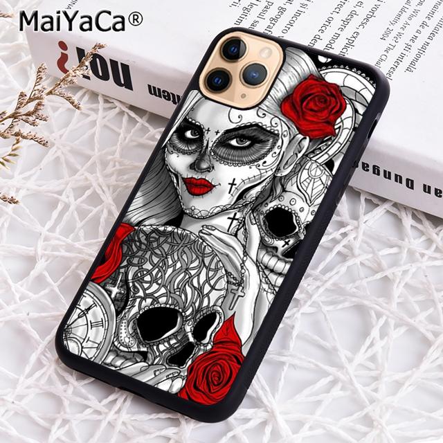 MaiYaCa DIAMOND SKULL Phone Case For iPhone 17 Air 16 pro max 15 14 plus 12 13 plus Shell Cover coque