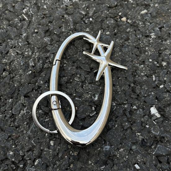 Keychain Hook Durable Spring Movement Handmade Knotted Pendant Handcrafted Rotating Rope Hook Keyring Accessory