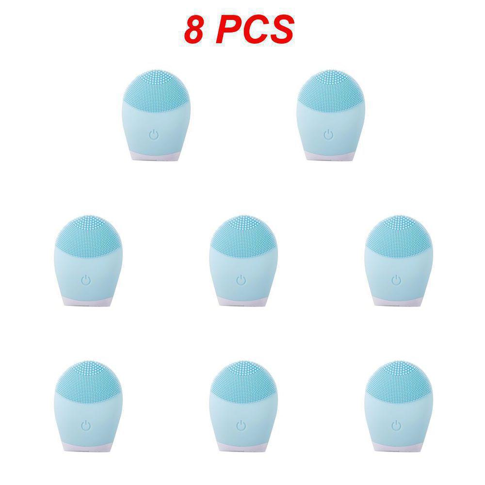 1~8KS Elektrický čistič na obličej Silikonový čisticí kartáček na obličej Pore Hluboké černé tečky Mycí make-up Odstraňovač pěny Sonický