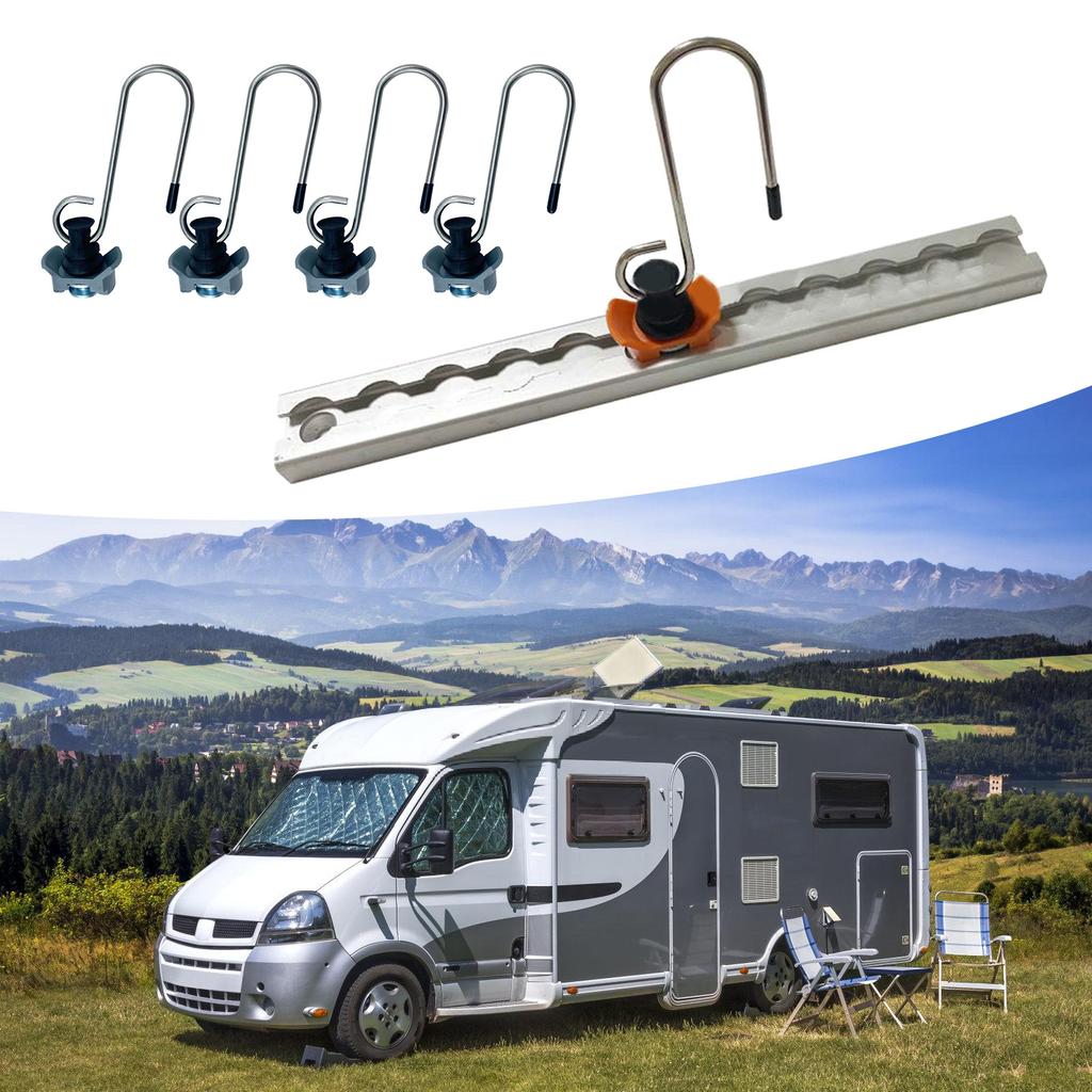Securing Cargo Hauling Accessory Metal Hooks Easy Installation Single Stud Fitting L Track Tie Down Anchors with S Hook