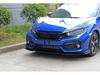 Glossy Black TR Grille & Body Kit for 2016 Civic Type R: Includes Rear Wing, Front Splitter, and Side Skirts.