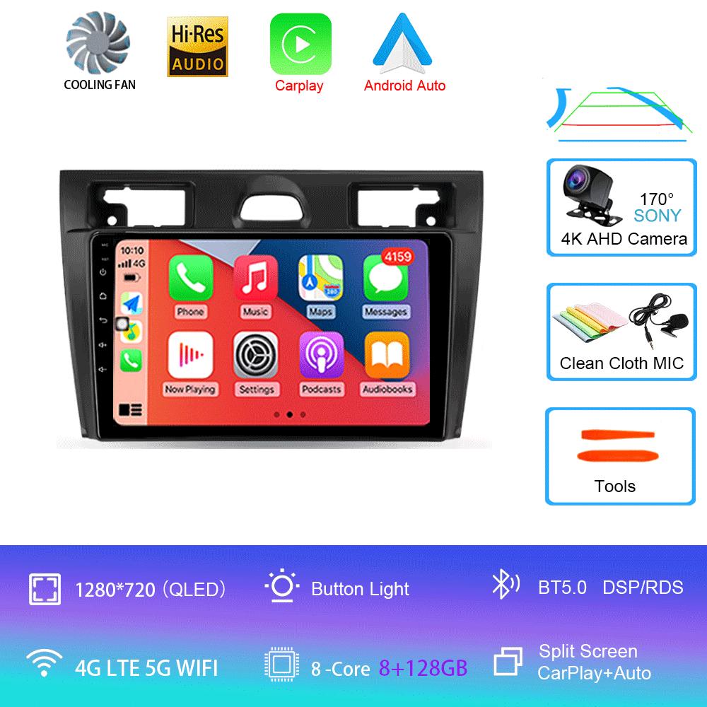 Android 14 For Ford Fiesta Mk VI 5 Mk5 2002 - 2008 Car Radio Multimedia Video Player Navigation GPS No 2din 2 din dvd