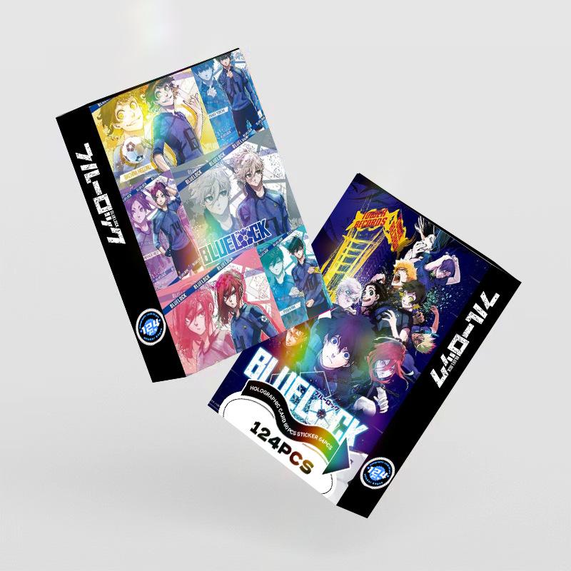 124pcs/set Anime Blue Lock Lomo Card Stickers with Postcards Message Photo Gift Fan Game Collection Card