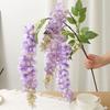 Long Branches Artificial Flower 5 Fork Wisteria Vine Flower Greenery Silk Flower String  Garden
