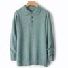 Wool Men Lapel Pullover Long Sleeve Polo Neck Sweaters Loose Knit Clothing Large Size Shirt