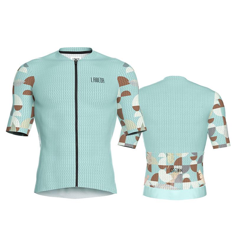 Lampaida Men's Quick-Dry Cycling Jersey - Summer Short Sleeve, Breathable Sportswear