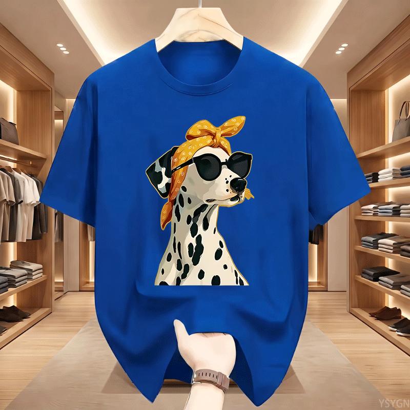 Ladies Dog Graphic T Shirts Unisex Summer Cotton Short Sleeve Printed Tshirt Streetwear Crew Neck T Shirts Unisexs Clothing Tops