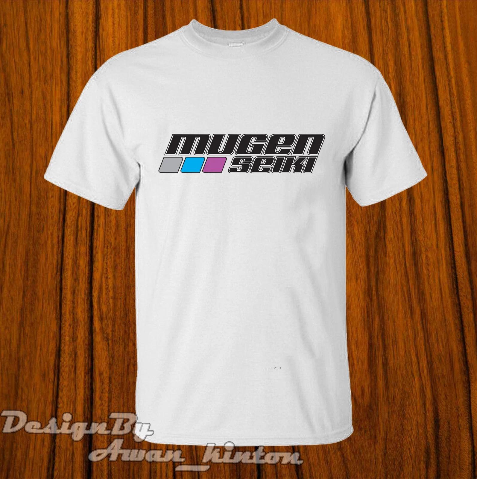 Men s and Women s T-shirts Shirt New Mugen Funny Seiki Logo Mens Tshirt Made In Usa White Color XXL