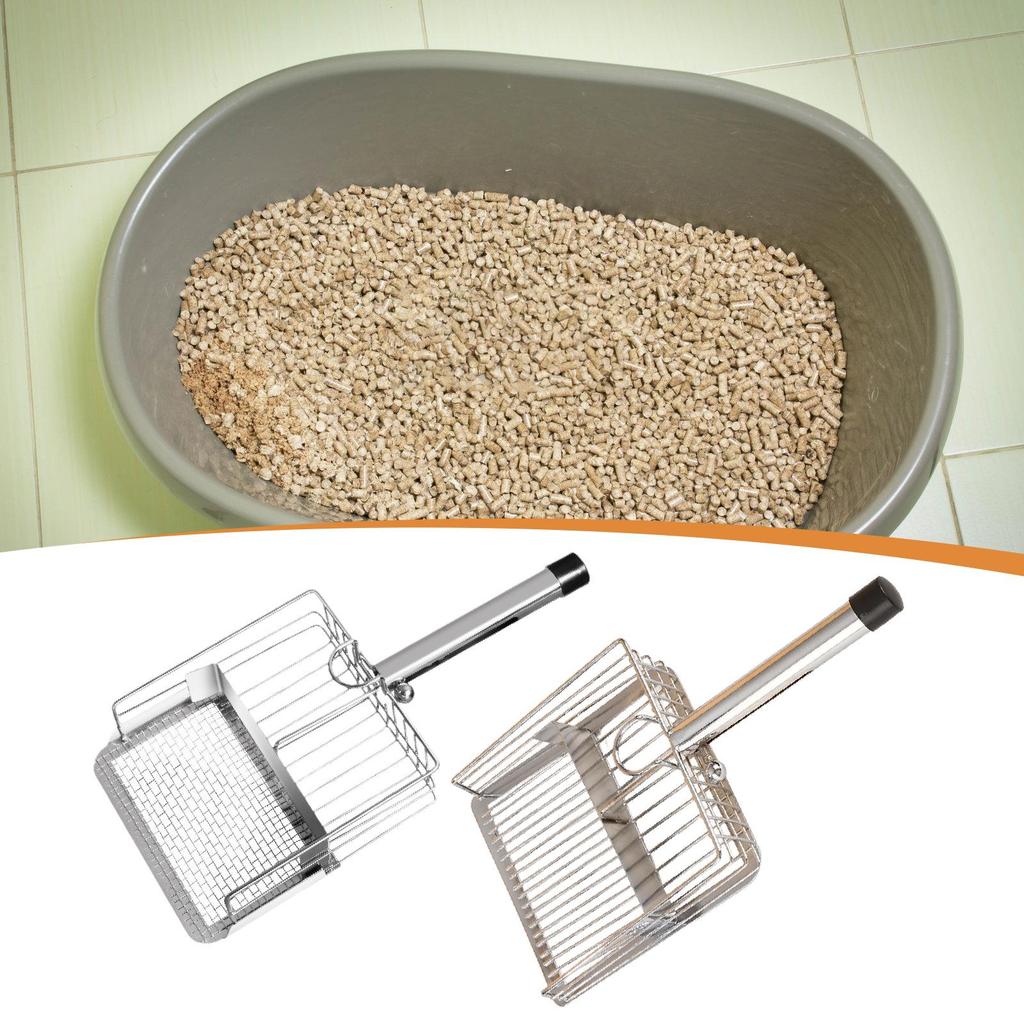 Cat Litter Scoop Scooper Metal for Most Litter Box Pet Accessories Easy to Clean Efficient Stainless Steel Lifter Sifting