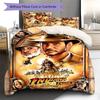 Indiana Jones Pattern Bedding Quilt Set Quilt Cover Pillowcase Home Decoration Gift (1 * Duvet Cover + 2 * Pillowcase, Without Core)