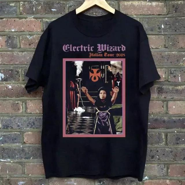 Unisex Short Sleeve Crew Neck Cotton T Shirt Electric Wizard - Italian Tour S