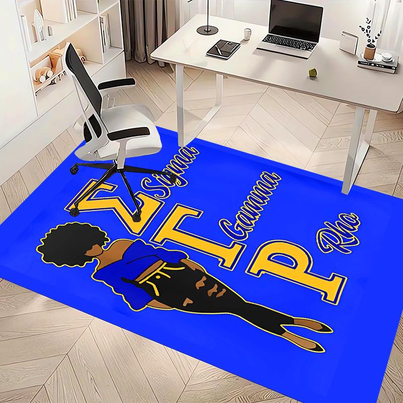 Sigma SGR Gamma Rho2 Printed Absorbent Washable Carpet, Non-Slip Bathroom Mats, Kitchen Rugs, Yoga Mat,Living Room Entrance, Camping Picnic Rugs