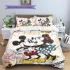 Retro-style collage Mickey Minnie print bedding set – the perfect choice for decorating a child's bedroom. Warm and comfortable