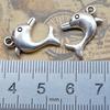 Dolphin Antique Silver Alloy Jewelry Accessories, 15.6mm, 200 pcs, 1.5g