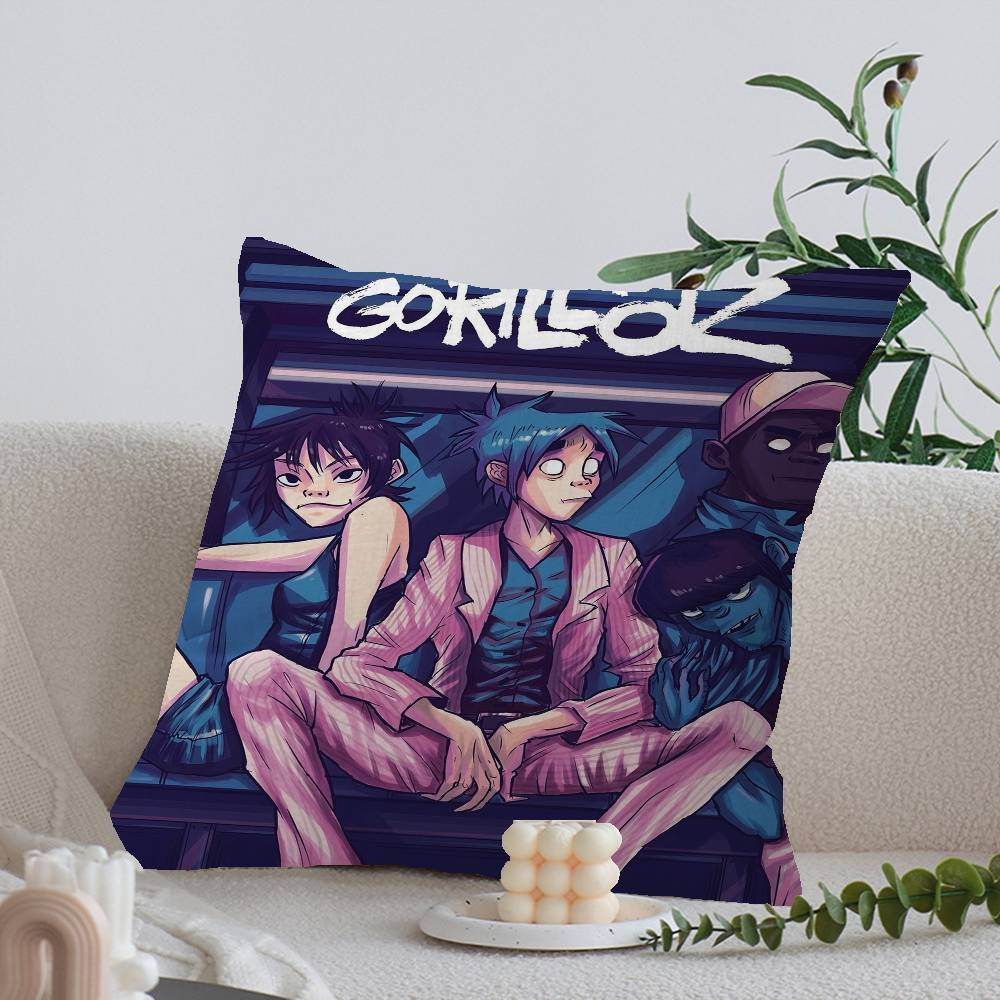 Band GGorillaz Personalized Pillow Cover Kids Bedroom Wild Party Decor Pillowcase kid Birthday shower Gift