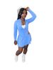 HR24029 Women's Sporty Casual Bodycon Waist-cinching Flared Skirt Set with Safety Shorts