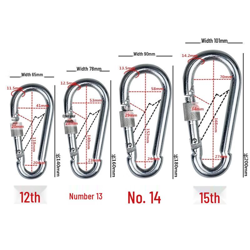 Yunpo Outdoor Safety Spring Snap Hooks