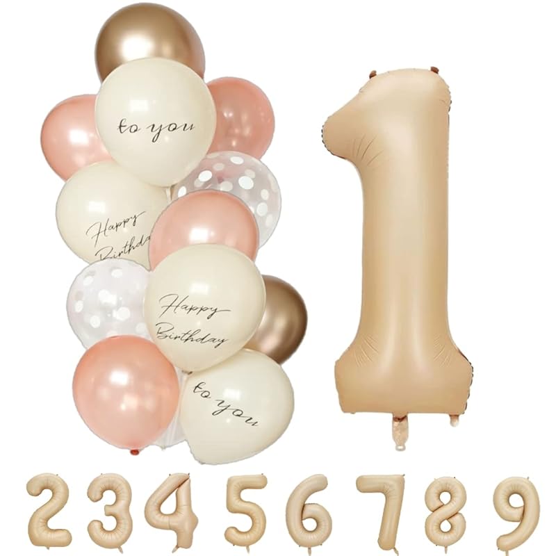 

[Число на ваш вибір] Оливковий, Великий Балон з Цифрою, Балон на День Народження для Хлопчиків, Натуральні, Приглушені та Нюансовані Кольори, Декорація на День Народження, Великий Золотий,