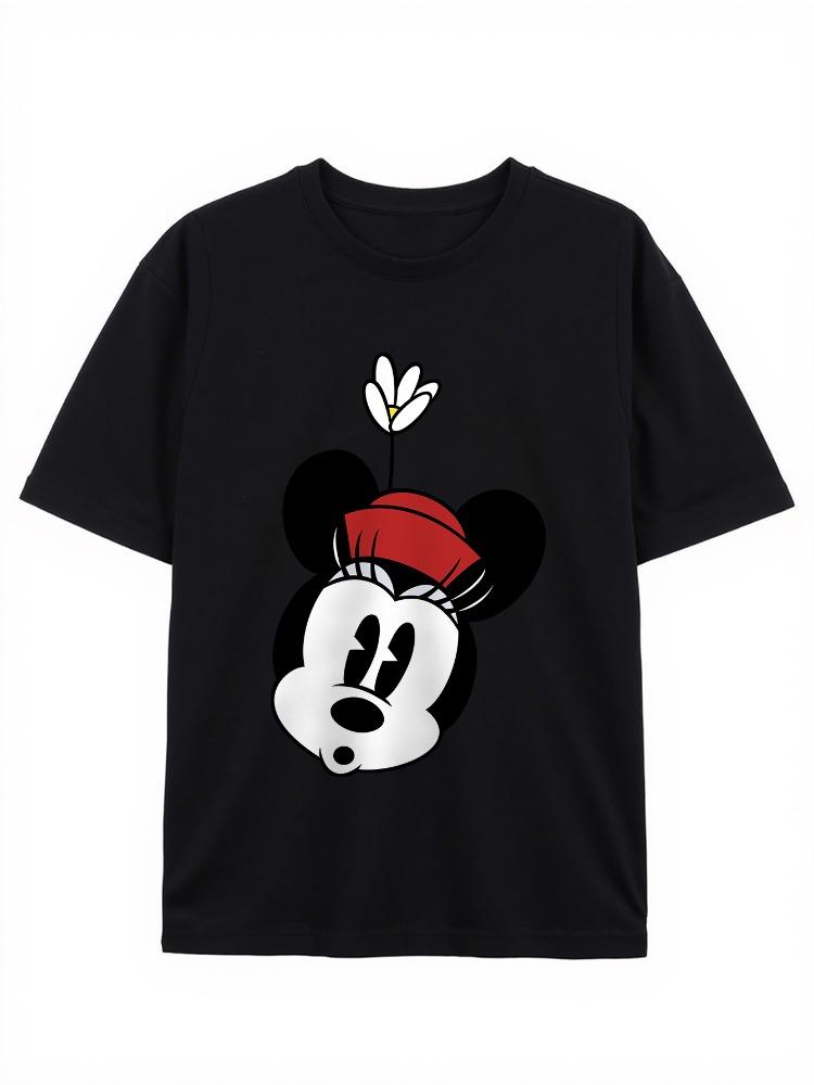 Womens Casual   Mickey Mouse Print TShirt Fashionable Crew Neck Short Sleeve Printed Casual TShirt   Shirt