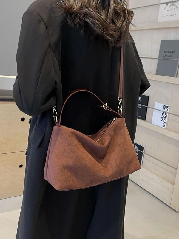 2025 Retro Deerskin Frosted Shoulder Crossbody Bag for Women: High-End Autumn/Winter Fashion