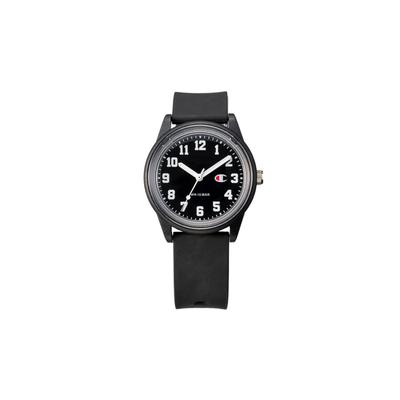 Champion Analog Solar Urethane Black Watch, Powered, Waterproof, Strap, R05A-500VK,